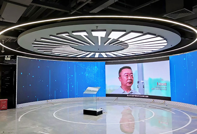 P1.875 interno - Salão de Exposições da Sede da Huawei em Shenzhen -50m2