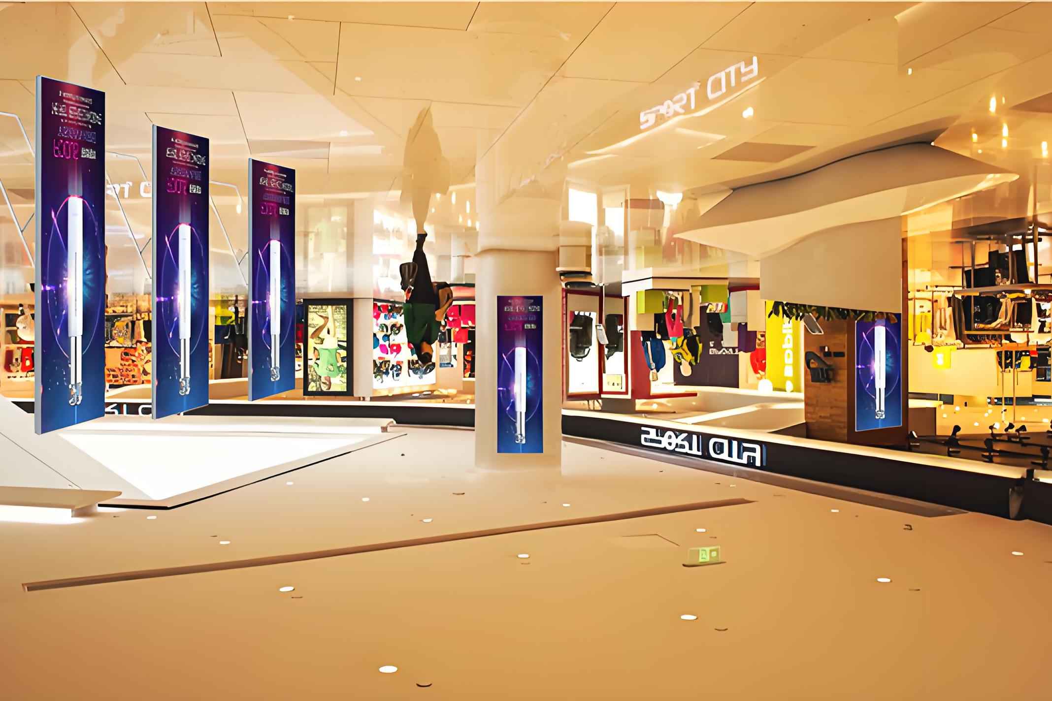 LED poster screens in shopping malls