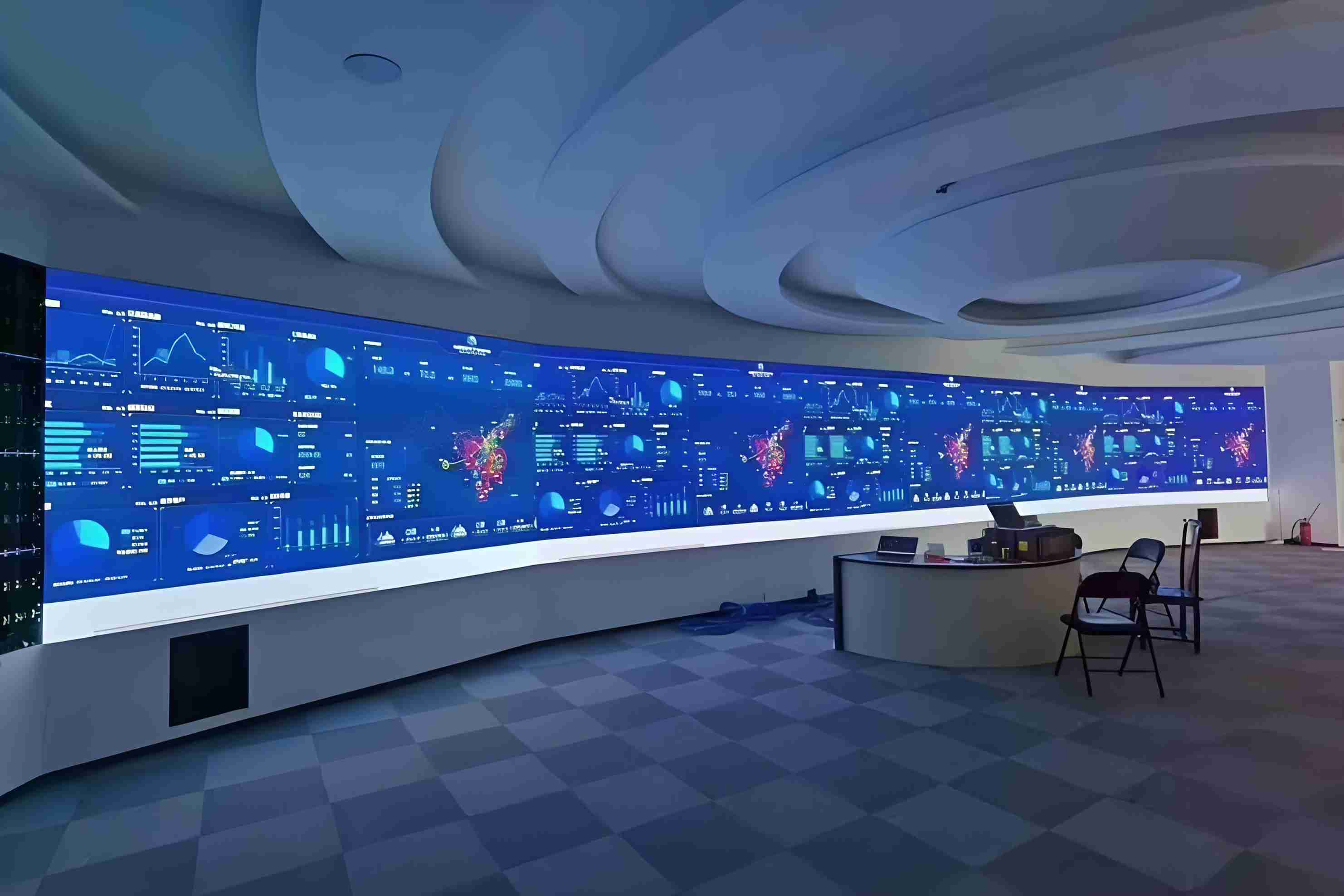 LED wall display for control center