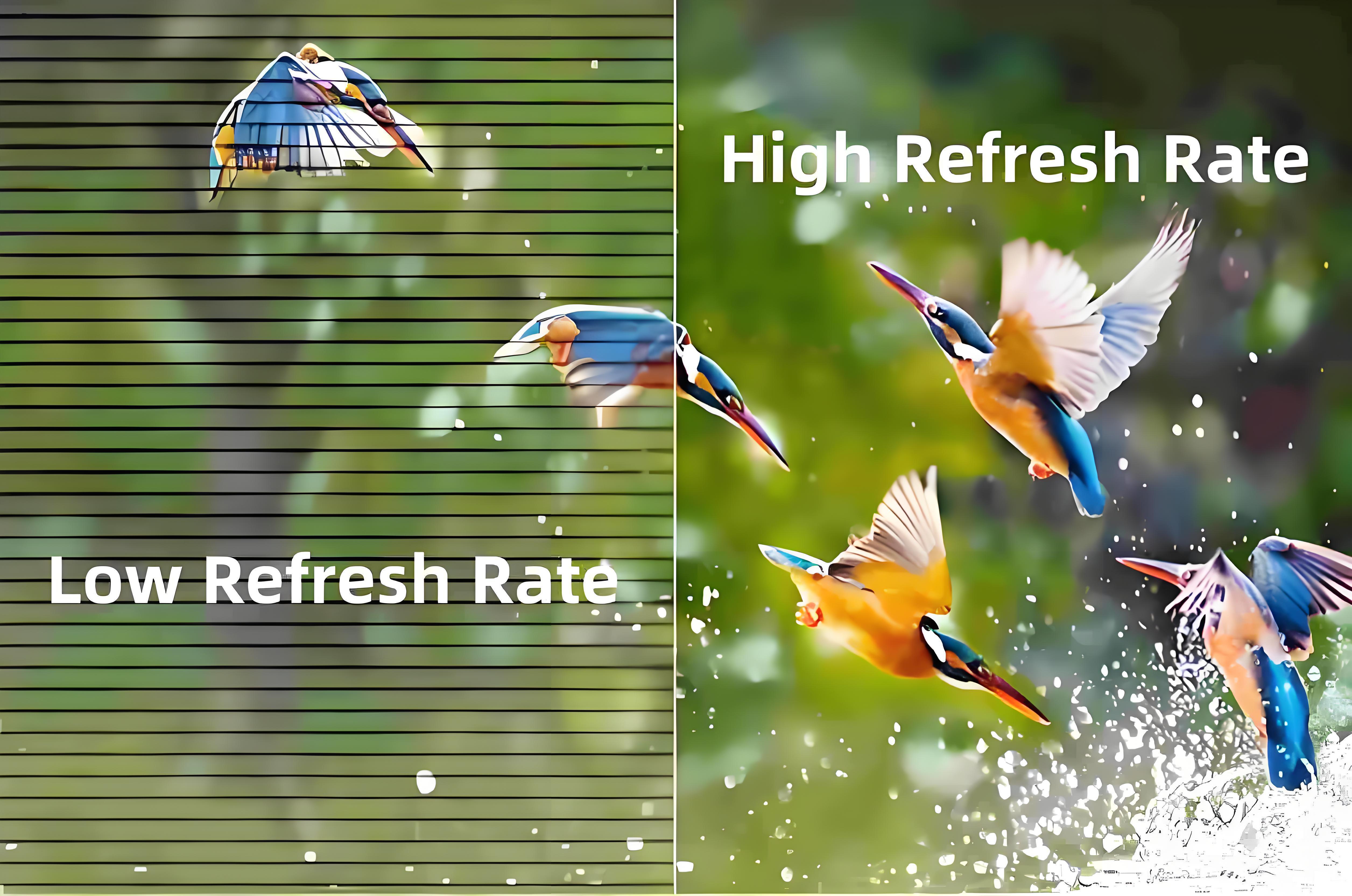 different refresh rates for LED displays